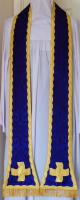 Reversible White-Purple Preaching Stole